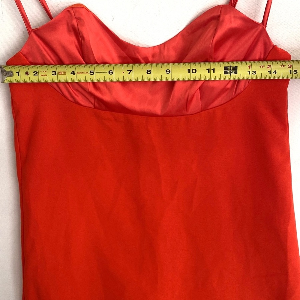 (A56) NEW Free People Coral Minidress with satin sweetheart trimmed, Sz XS, NWOT - Picture 11 of 16